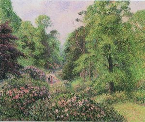Los Rododendros En Kew — Camille Pissarro