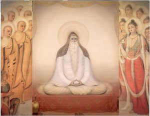 Triptych Of Buddhist, Saint Vimalakirti (yuima) — Inshō Dōmoto