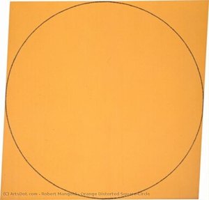 Orange Distorted Square-circle — Robert Mangold
