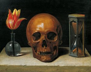 Still-life With A Skull — Philippe De Champaigne, Baroque