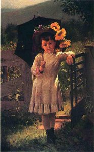 The Sunflower Girl — John George Brown