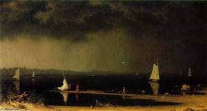 Thunder Storm On Narragansett Bay Atc — Martin Johnson Heade
