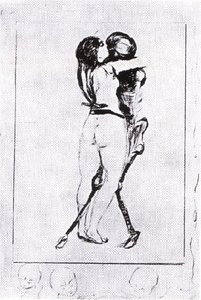 The Girl And Death — Edvard Munch