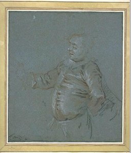 Man Dressed As A Clown, Half-length — Jean-baptiste Oudry