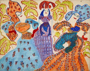 Trois Femmes Et Un Palmier — Fatima Haddad, Contemporary Art