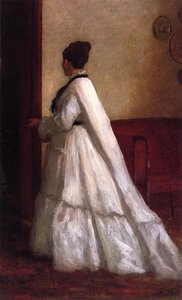 Woman In A White Dress — Jonathan Eastman Johnson