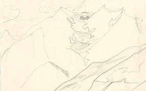 Cursory Sketch Of Birbe Mountain From Keylong — Nicholas Roerich