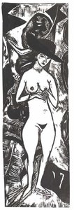 Female Nude With Black Hat — Ernst Ludwig Kirchner