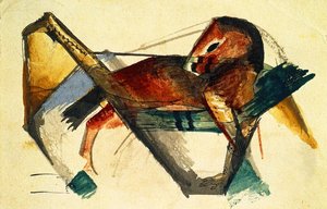 Little Horse In Cool Pink — Franz Marc, Expressionism