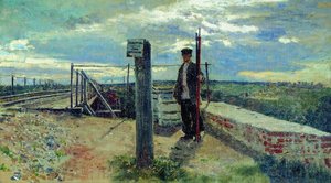 Railway Guard. Hotkovo. — Ilya Yefimovich Repin