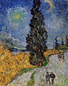 Cypress against a Starry Sky (also known as Road with Cypresses)