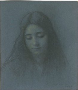 Portrait Of A Woman With Long Hair — Pascal-adolphe-jean Dagnan-bouveret