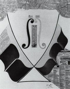 Untitled - Head Of A Spanish Nobleman, Fashioned By The Catastrophe Model From A Swallow's Tail And Two Halves Of A Cello, 1983 — Salvador Dalí, Surrealism