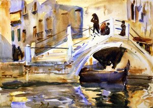 Venice: Bridge With Figures — John Singer Sargent, Impressionist Realism