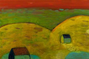 The Hermits' Houses — Lesley Burr, Impressionism