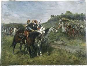 General Margueritte Fatally Wounded At Floing (battle Of Sedan), September 1, 1870 — James Alexander Walker, Romantic Realism