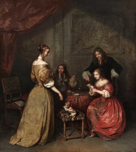 The Card Party — Netscher, Caspar