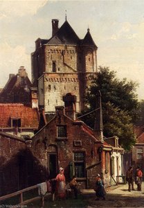 Figures in the streets of harderwijk