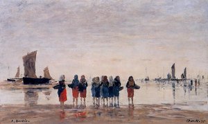 Fisherwomen At Berck — Eugène Louis Boudin
