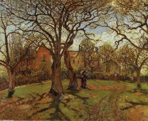Chestnut Trees, Louveciennes, Spring — Camille Pissarro, Impressionism