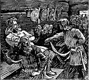 Olav Tryggvasons Saga - Geirmund Haakon Jarl - C. Krohg — Christian Krohg