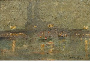 Battersea Bridge At Night — Richard Hayley Lever