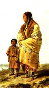 Mujer Dacota y Niña Assiniboin