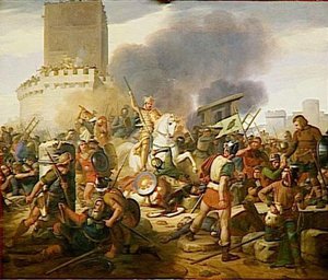 LE COMTE EUDES DEFEND PARIS CONTRE LES NORMANDS.885
