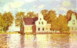 The House On The River Zaan In Zaandam — Claude Monet, Impressionist Painting