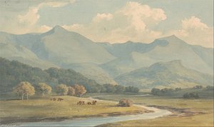 Carnedd Llewelyn And Carnedd David, Carnarvonshire, Seen Across The River Ogwen — John Warwick Smith
