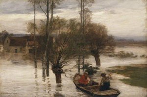 A Flood — Léon Augustin L'hermitte