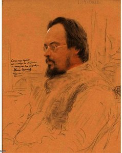 A Portrait Of The Russian Poet E.n. Chirikoff — Ilya Yefimovich Repin