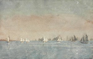 Gloucester Harbor, Fishing Fleet — Winslow Homer, Impressionism
