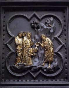 The Baptism Of The Multitude (panel Of The South Doors) — Andrea Pisano, Gothic Revival