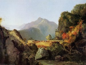 Landschaftsszene Aus 'der Letzte Der Mohikaner' — Thomas Cole