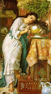 Isabella und der Topf mit Basilikum