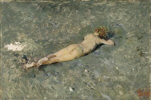 Nude On The Beach At Portici — Mariano Fortuny Y Marsal