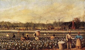 Cotton Picking In Front Of The Quarters — William Aiken Walker