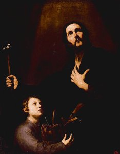 St. Joseph And Baby Jesus — Jusepe De Ribera