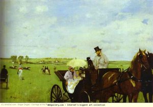 Carriage At The Races — Edgar Degas