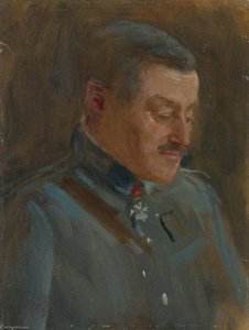 General Henri Mordacq (1868–1943), Military Secretary To President Poincaré (preparatory Study For 'the Supreme War Council In Session At Versailles On 3rd July 1918') — Herbert Arnould Olivier, Realism