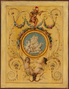 Door Panel From The "cabinet Turc" Of Comte D'artois At Versailles — Jean-siméon Rousseau De La Rottière