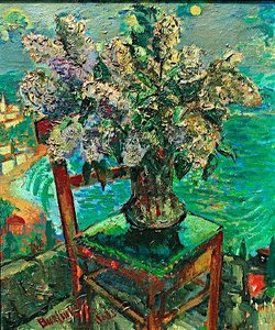 Still Life With Lilacs By The Sea — David Davidovich Burliuk