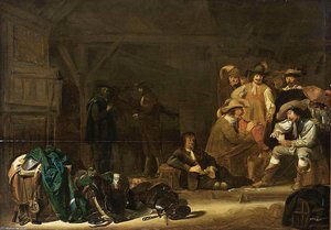 Soldiers In A Barn