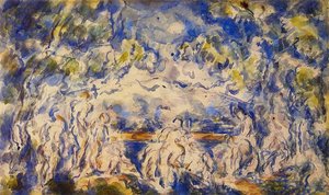 Bathers. Mont Sainte-victoire In The Background — Paul Cézanne