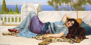 Mischief And Repose — R.b.a John William Godward