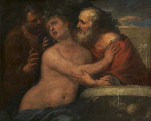 Susannah Y Los Ancianos — Luca Giordano, Baroque Dramatic Light