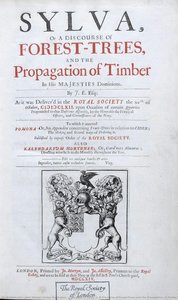 Title-page of Sylva, or A Discourse of Forest-Trees and the Propagation of Timber