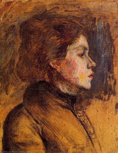 Woman S Head — Henri De Toulouse-lautrec, Post-impressionism