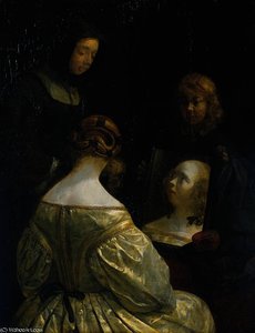 Ii Gerard Ter Woman At A Mirror — Gerard Ter Borch